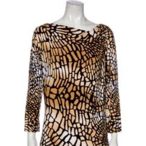 St. John Animal Print Top